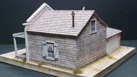 maquette en papier maison western sheriff's office and jail