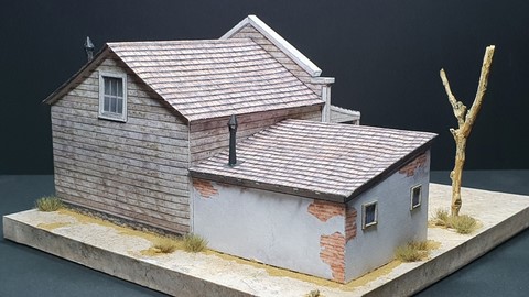 maquette en papier maquette en papier de maison western HO Sheriff's Office & jail