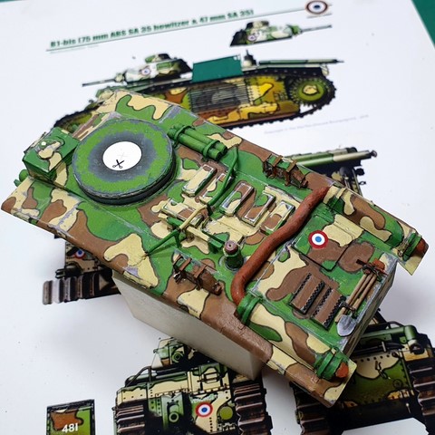 maquette en papier Renault B1 bis