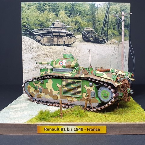 maquette en papier Renault B1 bis