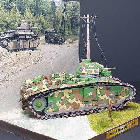 maquette en papier Renault B1 bis